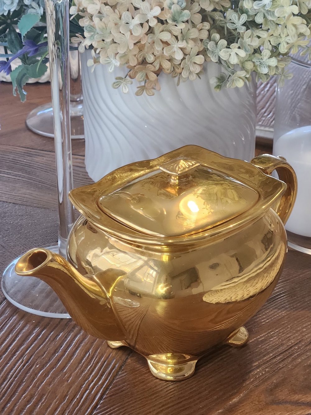 Beautiful Vintage Royal Winton Grimwades Gold Lustre Teapot – Made in England